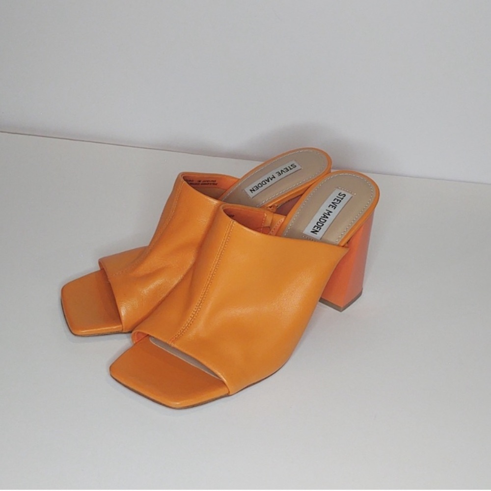 Steve Madden Orange Block Heels
